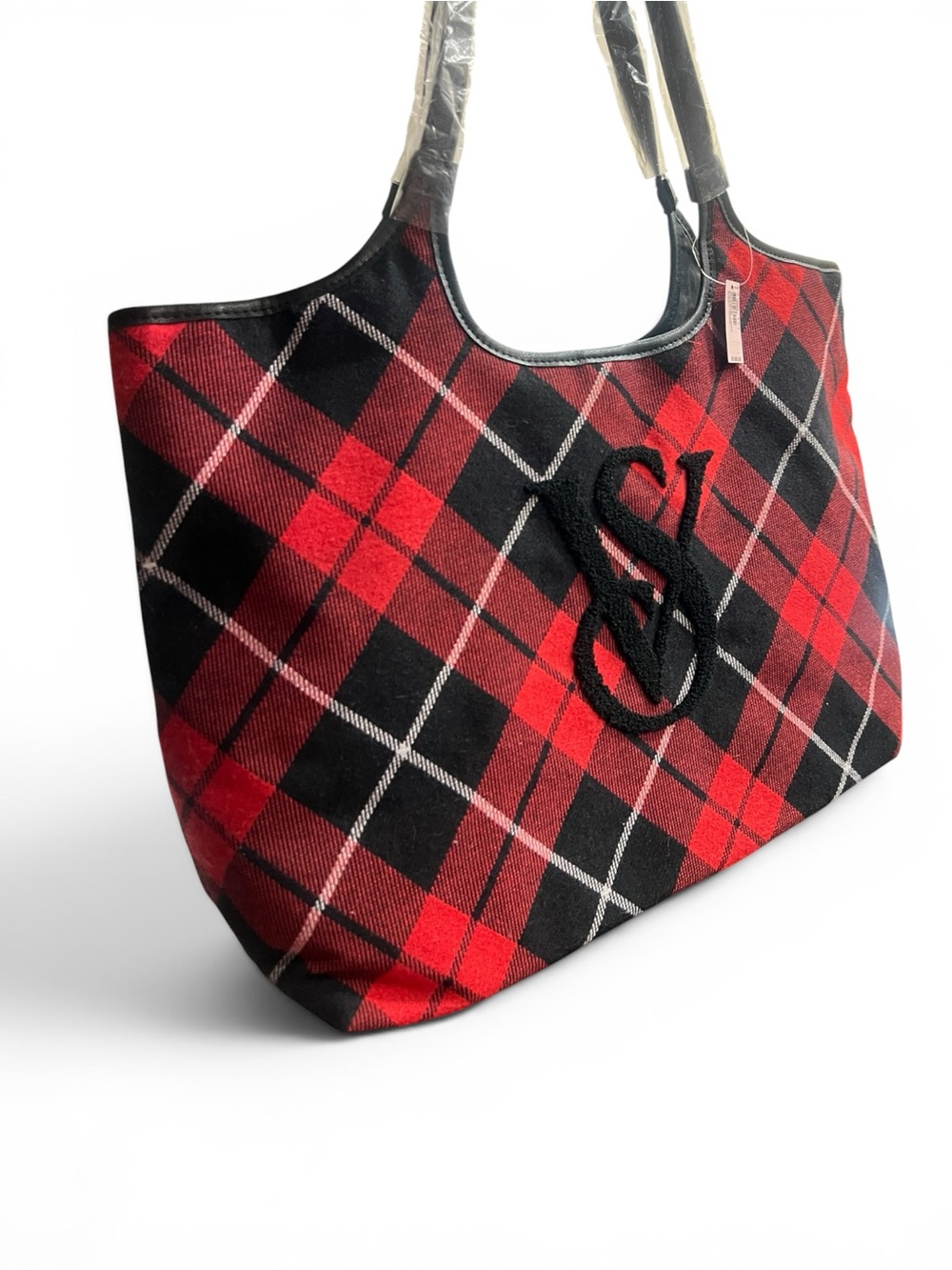 Victorias Secret Plaid Flannel Tote Large